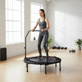 Mini Rebounder Trampoline With Handle Rail - 45-Degree Angle