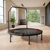 Mini Rebounder Trampoline With Handle Rail - Close-Up Angle