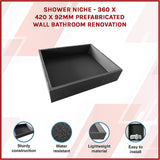 Shower Niche - 360 x 420 x 92mm Prefabricated Wall Bathroom Renovation - Side View