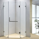 900 x 900mm Frameless 10mm Glass Shower Screen By Della Francesca - Front View
