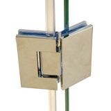 900 x 900mm Frameless 10mm Glass Shower Screen By Della Francesca - Top-Down View