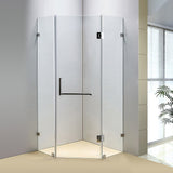 1000 x 1000mm Frameless 10mm Glass Shower Screen By Della Francesca - Front View