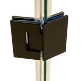 900 x 900mm Frameless 10mm Glass Shower Screen By Della Francesca - Top-Down View