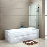 700 x 1450mm Frameless Bath Panel 10mm Glass Shower Screen By Della Francesca - Front View