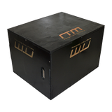3 IN 1 Black Wood Plyo Games Plyometric Jump Box - Top-Down View