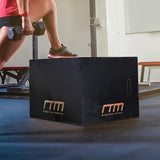 3 IN 1 Black Wood Plyo Games Plyometric Jump Box - Rear View