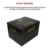 3 IN 1 Black Wood Plyo Games Plyometric Jump Box - Extra Image