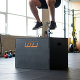 3 IN 1 Black Wood Plyo Games Plyometric Jump Box - 45-Degree Angle