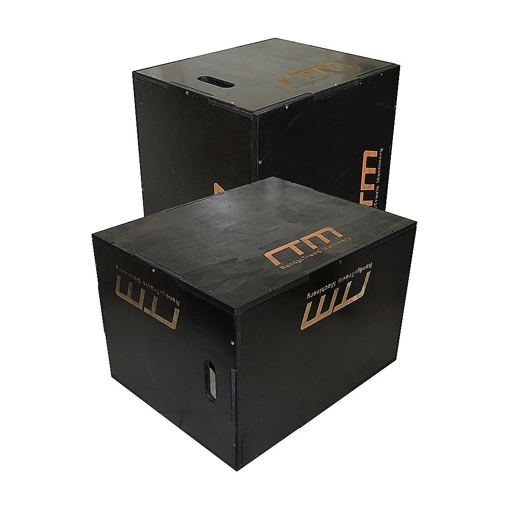 3 IN 1 Black Wood Plyo Games Plyometric Jump Box