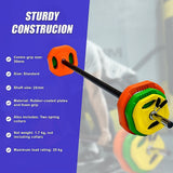 20kg Standard Rubber Coated Barbell Weight Bar for Home Gym - Side View