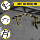 Wall Mounted Multi Grip Chin Up Bar  Heavy Duty Pull Up Station for Upper Body Training