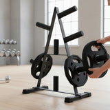 Olympic Weight Plate Storage Rack 250kg Capacity - Close-Up Angle