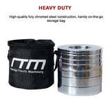 Chrome Metric Fractional Olympic Weight Plates 0.25 to 1kg Set