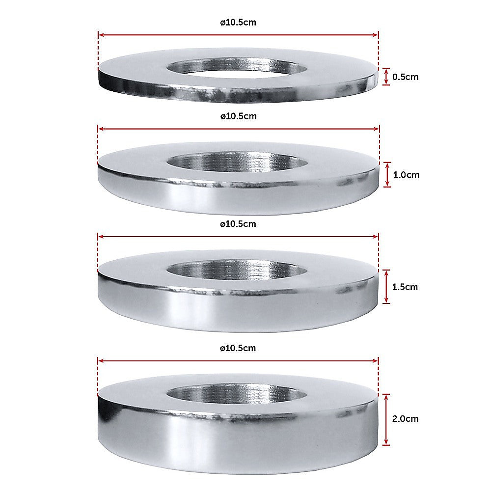 Chrome Metric Fractional Olympic Weight Plates 0.25 to 1kg Set