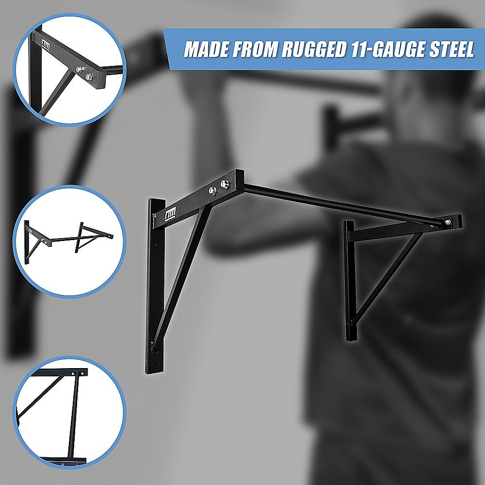 Wall Mounted Pull Up Bar  Heavy Duty Chin Up Station for Home Upper Body Training