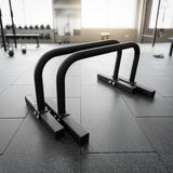 Steel Parallette Bars for Push Ups, Dips & Calisthenics Home Strength Training - Front View