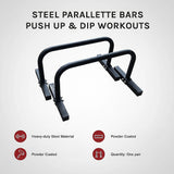 Steel Parallette Bars for Push Ups, Dips & Calisthenics Home Strength Training - Extra Image