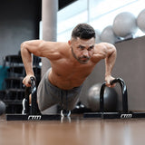Steel Parallette Bars Push Up & Dip Workouts - Front View