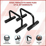 Steel Parallette Bars Push Up & Dip Workouts - Side View