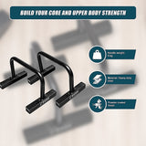 Steel Parallette Bars Push Up & Dip Workouts - Low Angle