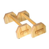 Wooden Parallette Bars Push Up & Dip Workouts - Top-Down View