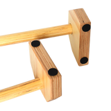 Wooden Parallette Bars Push Up & Dip Workouts - 45-Degree Angle