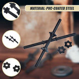 45cm - 1 Pair Dumbbell Bar 25mm Diameter - PVC Coated Dumbell Handle - Close-Up Angle