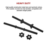 45cm - 1 Pair Dumbbell Bar 25mm Diameter - PVC Coated Dumbell Handle - Extra Image