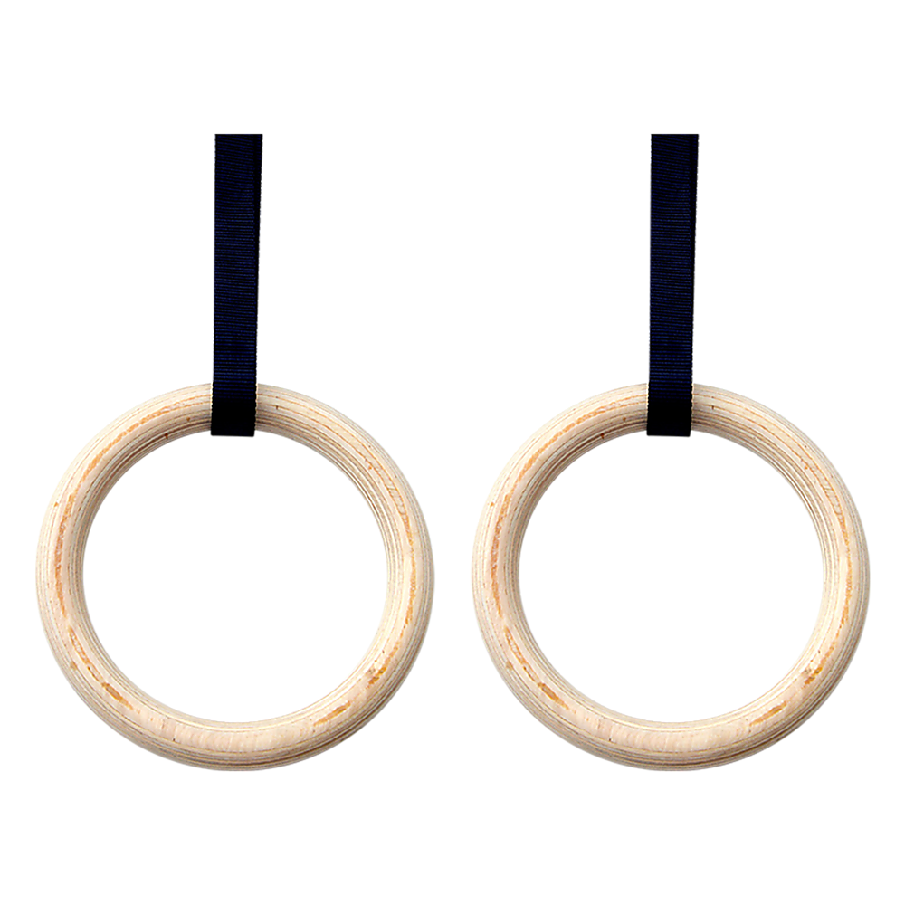 235mm Wooden Gymnastic Rings  Olympic Gym Strength Training & Fitness