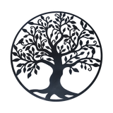 Black Tree of Life Wall Art Hanging Metal Iron Sculpture Garden 60cm