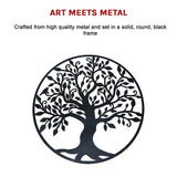 Black Tree of Life Wall Art Hanging Metal Iron Sculpture Garden 60cm - Extra Image