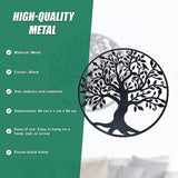 Black Tree of Life Wall Art Hanging Metal Iron Sculpture Garden 60cm - Extra Image