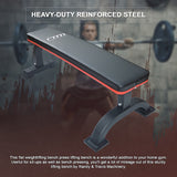 Commercial Flat Weight Lifting Bench - Rear View