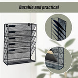 Wall Mount 6 Pocket Hanging File Sorter Organizer Folder Holder Rack Storage - Extra Image