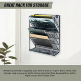 Wall Mount 6 Pocket Hanging File Sorter Organizer Folder Holder Rack Storage - Extra Image
