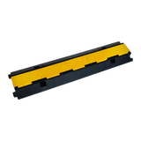 3pcs 2-Cable Rubber Electrical Wire Cover Heavy Duty Protector Dual Channel - Top-Down View