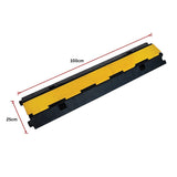 3pcs 2-Cable Rubber Electrical Wire Cover Heavy Duty Protector Dual Channel - Extra Image