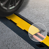 3pcs 2-Cable Rubber Electrical Wire Cover Heavy Duty Protector Dual Channel - Front View