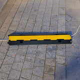 3pcs 2-Cable Rubber Electrical Wire Cover Heavy Duty Protector Dual Channel - Rear View