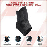Ankle Brace Stabilizer - Ankle sprain & instability - SMALL - Side View
