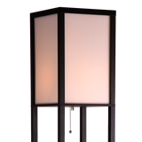 Shelf Floor Lamp - Shade Diffused Light Source with Open-Box Shelves - Top-Down View