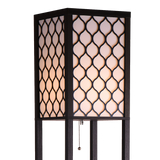 Shelf Floor Lamp - Shade Diffused Light Source with Open-Box Shelves - Top-Down View