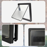 Pet Cat Dog Safe Security Flap Locking Door - Rear View