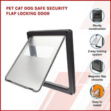 Pet Cat Dog Safe Security Flap Locking Door - Side View