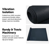 2m Gym Rubber Floor Mat Reduce Treadmill Vibration - 45-Degree Angle