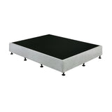 Palermo Queen Ensemble Bed Base Platinum Light Grey Linen Fabric