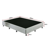 Palermo Queen Ensemble Bed Base Platinum Light Grey Linen Fabric - Extra Image