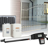 500KG 10W Solar Single Swing Auto Motor Remote Gate Opener - Front View