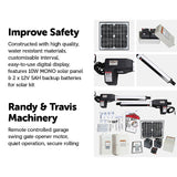 1000KG 10W Solar Double Swing Auto Motor Remote Gate Opener - Top-Down View