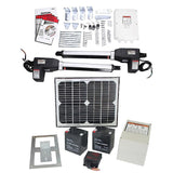 1000KG 10W Solar Double Swing Auto Motor Remote Gate Opener - Low Angle